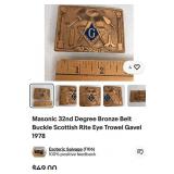 W - 4 MASONIC / SHRINER BELT BUCKLES (E71)