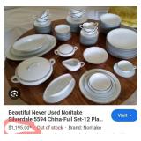 W - 103 PIECES NORITAKE SILVERDALE DISHWARE (K16)