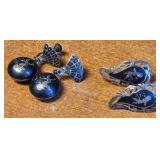 W - 2 PAIR STERLING SILVER EARRINGS (7)
