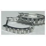10KT WHITE GOLD DIAMOND EARRINGS 2.20GRS