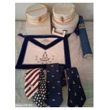 W - LOT OF MASONIC REGALIA, CARRY CASES (K24)