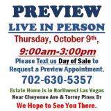 PREVIEW LIVE IN PERSON - Thursday, October 9th