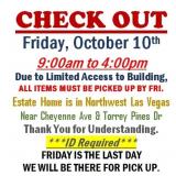 AUCTION PICK UP DAY & HOURS