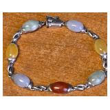 W - STERLING SILVER & GEMSTONES BRACELET (13)
