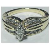 10KT YELLOW GOLD DIAMOND RING 4.00GRS
