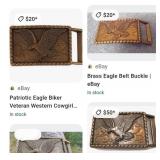 W - LOT OF 4 BELT BUCKLES (E72)