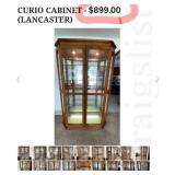 W - CURIO DISPLAY CABINET LIGHTED (E55)
