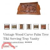 W - CARVED SERVING TRAY (E40)