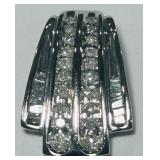 10KT WHITE GOLD DIAMOND PENDANT 1.90GRS