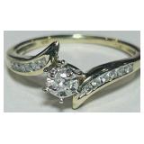10KT YELLOW GOLD DIAMOND RING 1.70GRS