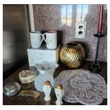 Y - STEMLESS WINE GLASSES, TRINKET BOXES, DOILIES