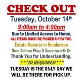 AUCTION PICK UP DAY & HOURS