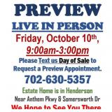 PREVIEW LIVE IN PERSON - Friday, October 10th