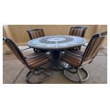 Y - PATIO TABLE W/ 4 SWIVEL CHAIRS (Y2)