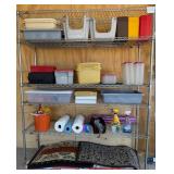 Y - 5-TIER STORAGE SHELVING W/ CONTENTS (G28)