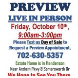 PREVIEW LIVE IN PERSON - Friday, October 10th