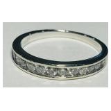 10KT WHITE GOLD DIAMOND BAND 2.10GRS
