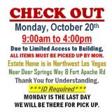 AUCTION PICK UP DAY & HOURS