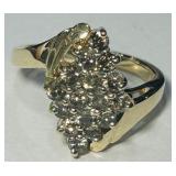 10KT YELLOW GOLD DIAMOND RING 4.90GRS