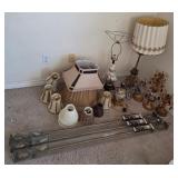 J - CURTAIN RODS, LAMP SHADES, TABLE LAMPS (B45)