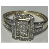 10KT YELLOW GOLD DIAMOND RING 2.30GRS
