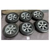 311 - LOT OF 6 WHEELS/ TIRES (R49)
