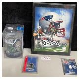 311 - PATRIOTS WALL CLOCK & COLLECTIBLES (Z140)