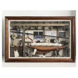777 - VINTAGE LARGE FRAMED NAUTICAL SHADOWBOX - 13