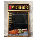 777 - LARGE VINTAGE LIGHT UP MICHELOB BEER BAR SIG