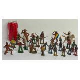 777 - HUGEL LOT OF ANTIQUE COWBOYS & INDIANS LEAD
