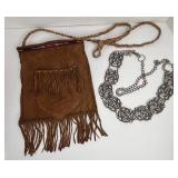 777 - VINTAGE METAL ROSES CHAIN BELT & VINTAGE SUE