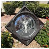 777 - HUGE CUSTOM MADE FRAMED MIRROR W/ WOMAN IN S