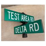 777 - RARE VINTAGE STREET SIGN FROM NEVADA TEST SI