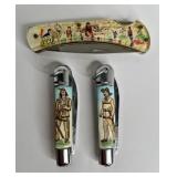 777 - LOT OF THEMED POCKET KNIVES - NOS- COWBOYS &