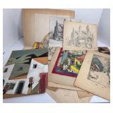 777 - LARGE PORTFOLIO OF ORIGINAL ARTWORK - VINTAG