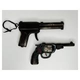 777 - LOT OF 2 METAL TOY GUNS - DAISY SQUIRT-O-MAT