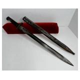 777 - ANTIQUE VERY LARGE BAYONET W/ SCABBARD - 21"