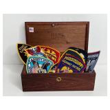 777 - VINTAGE LANE WOOD BOX FULL OF VINTAGE POLICE