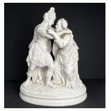 777 - LARGE ANTIQUE PLASTER STATUE - 16"X 13"X 7"