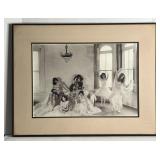 777 - BEAUTIFUL LARGE VINTAGE RISQUE PRINT OF BALL