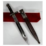 777 - LARGE VINTAGE BAYONET W/ SHEATH - 15.75" - S