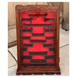 777 - ANTIQUE ASIAN ROSEWOOD HANGING DISPLAY CABIN
