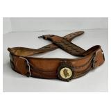 777 - ANTIQUE LEATHER COIN BELT