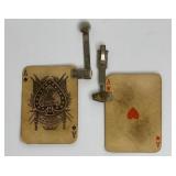 777 - PAIR OF ANTIQUE ACE UP YOUR SLEEVE CARD CHEA