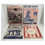 777 - LOT OF ANTIQUE WW1 SHEET MUSIC - COOL GRAPHI