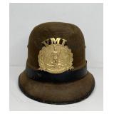 777 - LARGE ANTIQUE VIRGINIA FELT MILITARY HAT HEL