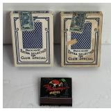 777 - LOT OF 2 VINTAGE SEALED PLAYING CARDS W/TAX