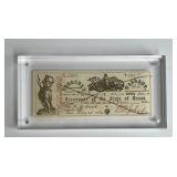 777 - ANTIQUE TEXAS TREASURY WARRANT NOTE FOR $103