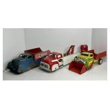 777 - LOT OF 3 LARGE STEEL TOYS - VINTAGE - 13" -