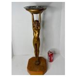 777 - ANTIQUE ART DECO METAL FLOOR ASHTRAY